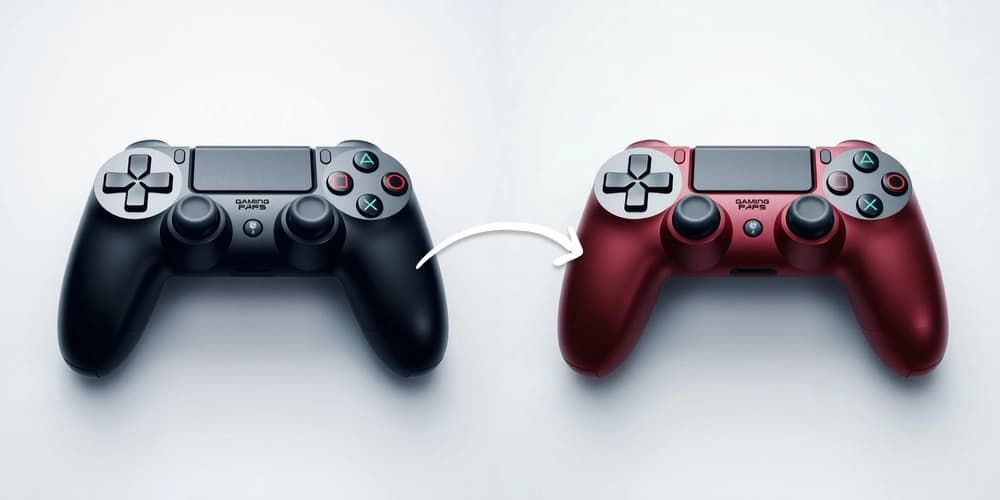 Color change demo - Change gaming controller to red color